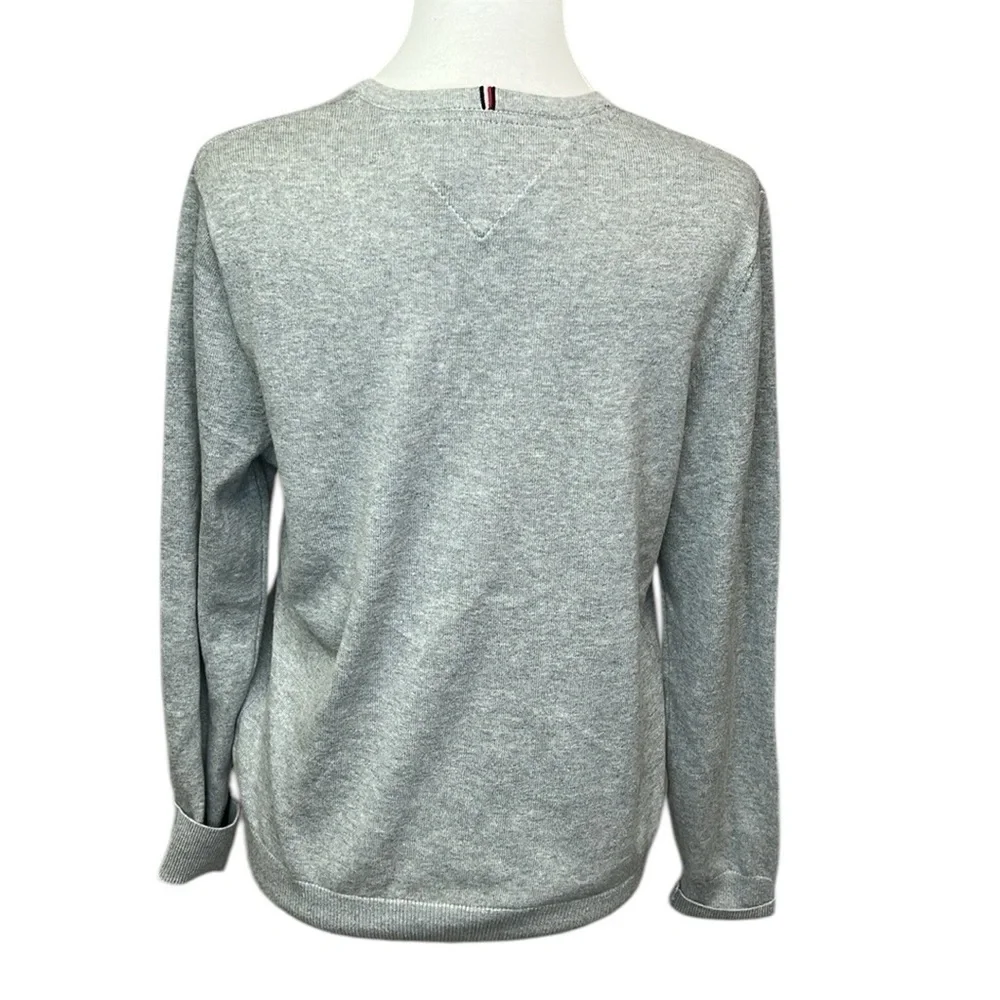 Tommy Hilfiger Light Gray V-Neck Sweater